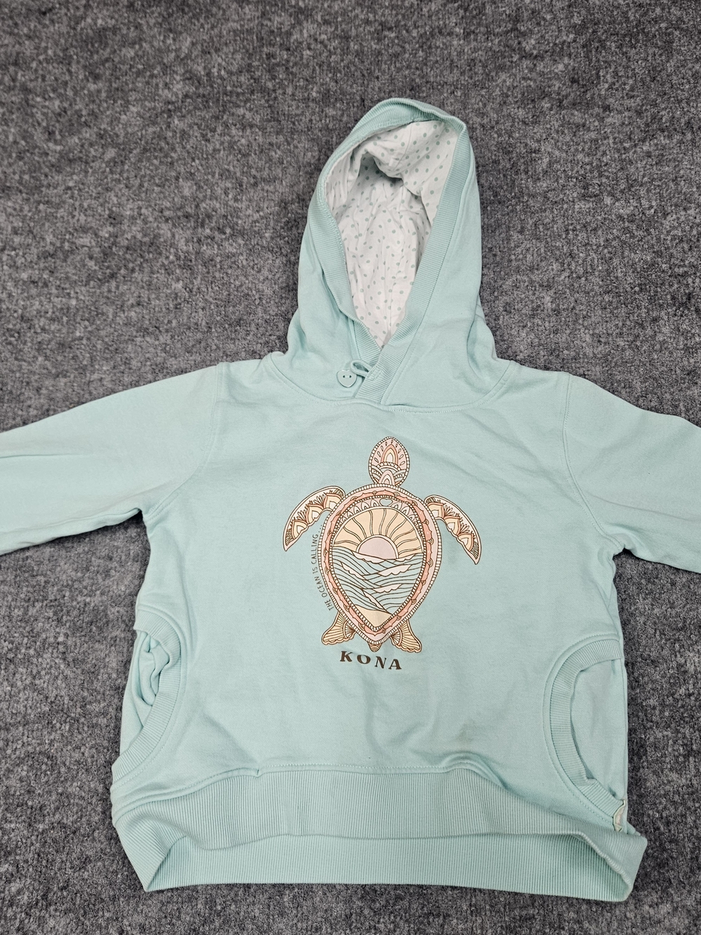 Girls Kona Graphic Hoodie in Green